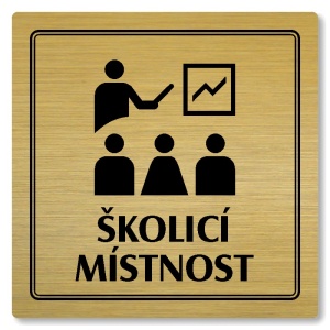 Školicí místnost, 80x80mm, zlatá, Utah